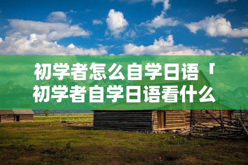 初学者怎么自学日语「初学者自学日语看什么书比较好」