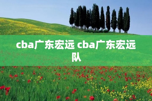 cba广东宏远 cba广东宏远队