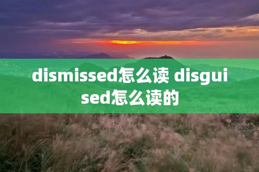dismissed怎么读 disguised怎么读的