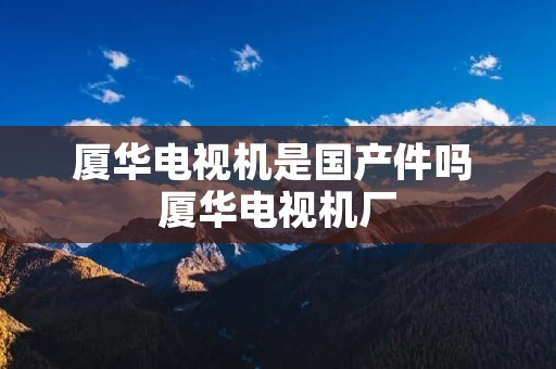 厦华电视机是国产件吗 厦华电视机厂