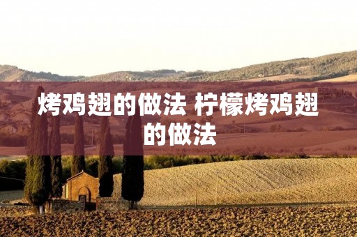 烤鸡翅的做法 柠檬烤鸡翅的做法