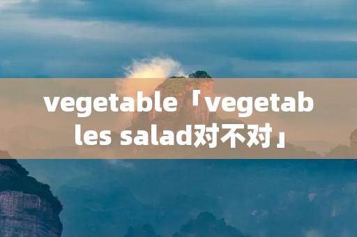 vegetable「vegetables salad对不对」 vegetable「vegetables salad对不对」