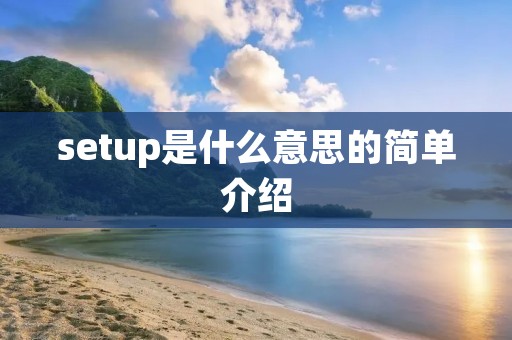 setup是什么意思的简单介绍