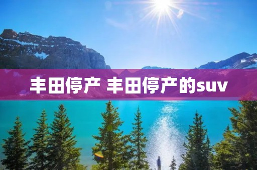 丰田停产 丰田停产的suv