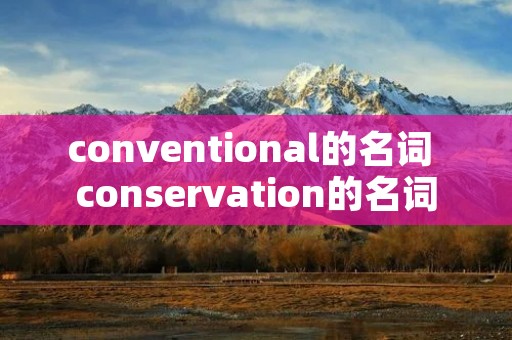 conventional的名词 conservation的名词