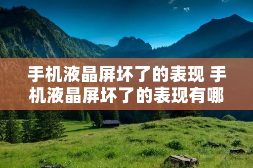 手机液晶屏坏了的表现 手机液晶屏坏了的表现有哪些
