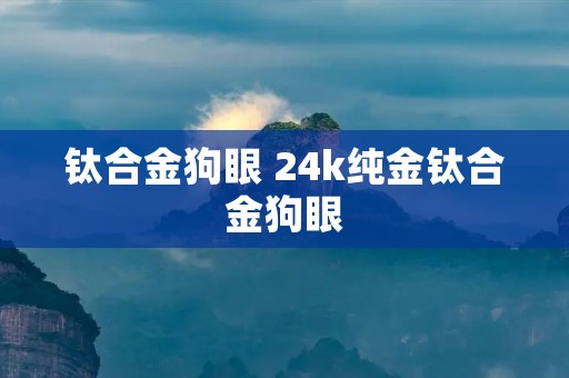 钛合金狗眼 24k纯金钛合金狗眼 钛合金狗眼 24k纯金钛合金狗眼