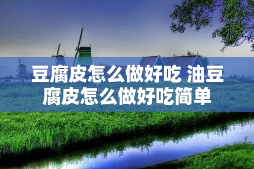 豆腐皮怎么做好吃 油豆腐皮怎么做好吃简单 豆腐皮怎么做好吃 油豆腐皮怎么做好吃简单