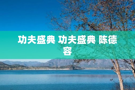 功夫盛典 功夫盛典 陈德容 功夫盛典 功夫盛典 陈德容