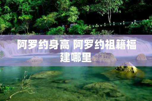 阿罗约身高 阿罗约祖籍福建哪里