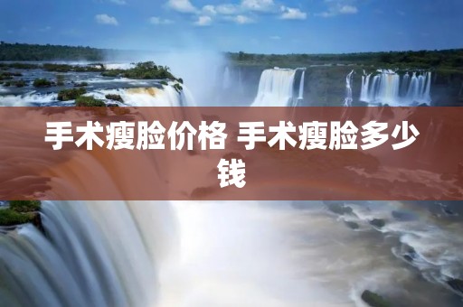 手术瘦脸价格 手术瘦脸多少钱