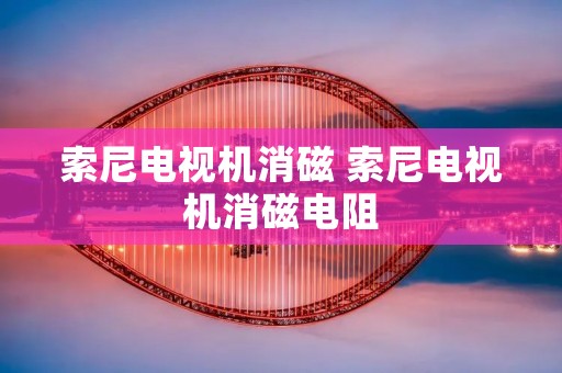 索尼电视机消磁 索尼电视机消磁电阻