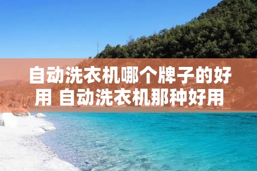 自动洗衣机哪个牌子的好用 自动洗衣机那种好用 自动洗衣机哪个牌子的好用 自动洗衣机那种好用