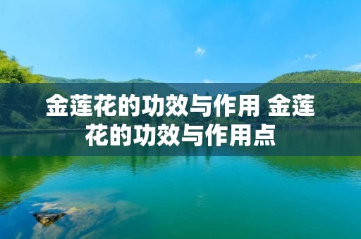 金莲花的功效与作用 金莲花的功效与作用点