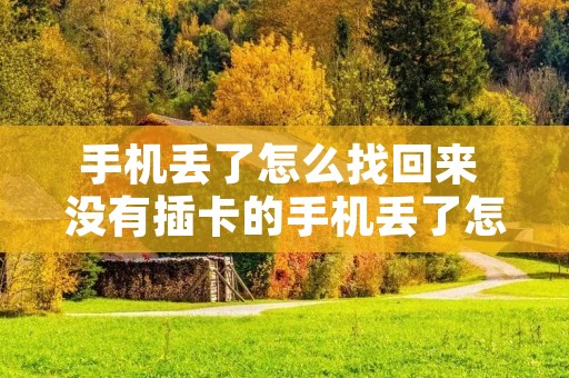 手机丢了怎么找回来 没有插卡的手机丢了怎么找回来 手机丢了怎么找回来 没有插卡的手机丢了怎么找回来