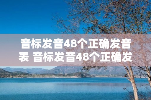 音标发音48个正确发音表 音标发音48个正确发音表点读口型