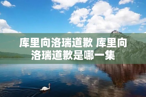 库里向洛瑞道歉 库里向洛瑞道歉是哪一集