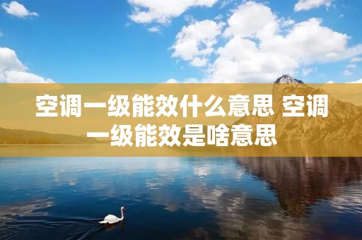空调一级能效什么意思 空调一级能效是啥意思