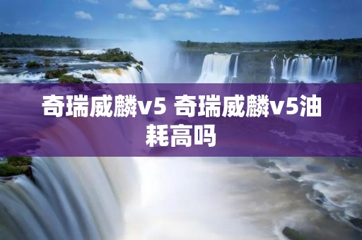 奇瑞威麟v5 奇瑞威麟v5油耗高吗 奇瑞威麟v5 奇瑞威麟v5油耗高吗