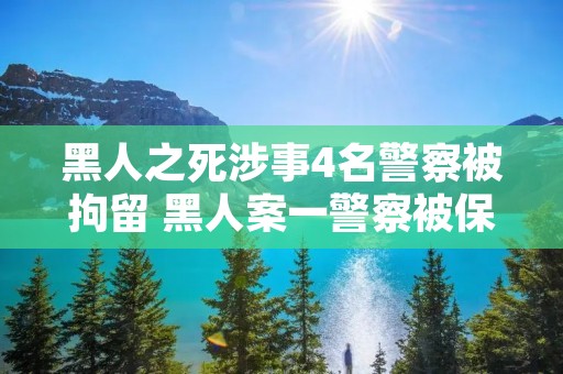 黑人之死涉事4名警察被拘留 黑人案一警察被保释 新闻 黑人之死涉事4名警察被拘留 黑人案一警察被保释 新闻