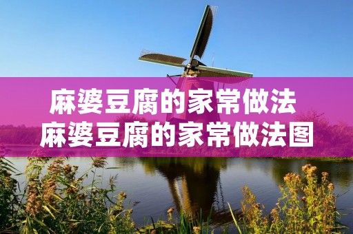 麻婆豆腐的家常做法 麻婆豆腐的家常做法图片 麻婆豆腐的家常做法 麻婆豆腐的家常做法图片