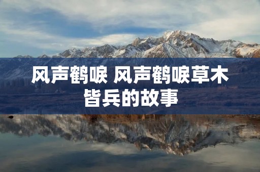 风声鹤唳 风声鹤唳草木皆兵的故事
