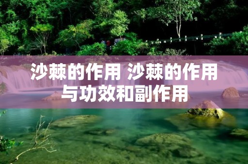 沙棘的作用 沙棘的作用与功效和副作用