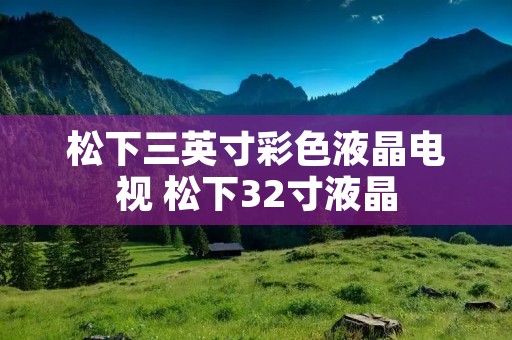 松下三英寸彩色液晶电视 松下32寸液晶 松下三英寸彩色液晶电视 松下32寸液晶