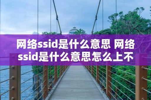网络ssid是什么意思 网络ssid是什么意思怎么上不去网 网络ssid是什么意思 网络ssid是什么意思怎么上不去网