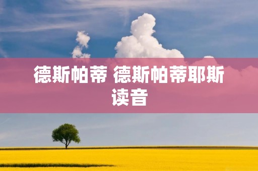 德斯帕蒂 德斯帕蒂耶斯读音