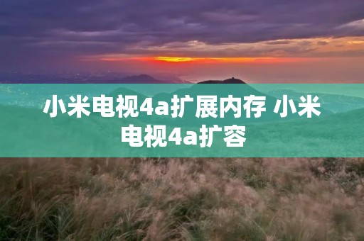 小米电视4a扩展内存 小米电视4a扩容