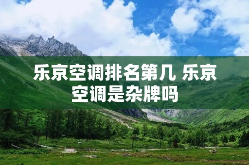 乐京空调排名第几 乐京空调是杂牌吗