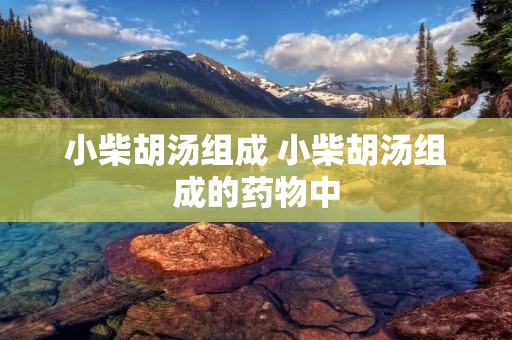 小柴胡汤组成 小柴胡汤组成的药物中