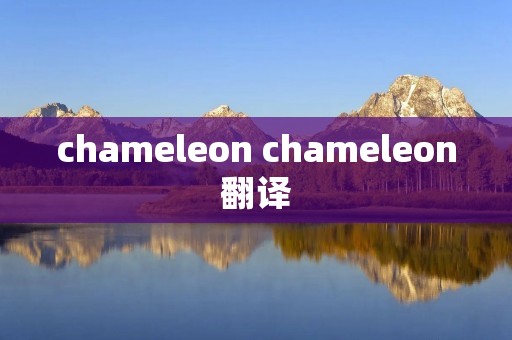 chameleon chameleon翻译
