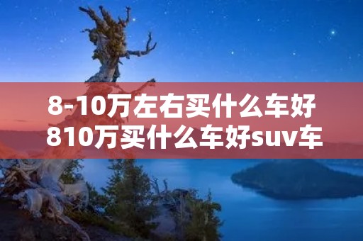 8-10万左右买什么车好 810万买什么车好suv车