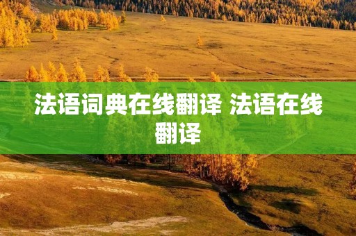 法语词典在线翻译 法语在线翻译 法语词典在线翻译 法语在线翻译