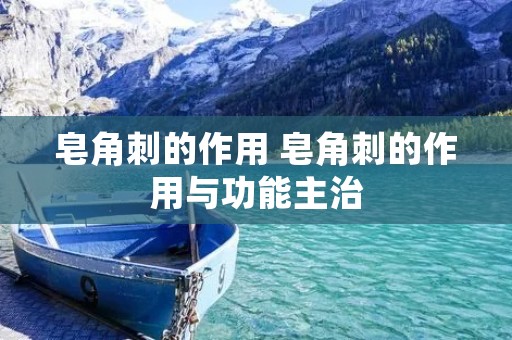 皂角刺的作用 皂角刺的作用与功能主治