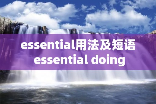 essential用法及短语 essential doing