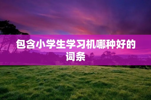 包含小学生学习机哪种好的词条 包含小学生学习机哪种好的词条