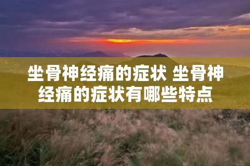 坐骨神经痛的症状 坐骨神经痛的症状有哪些特点 坐骨神经痛的症状 坐骨神经痛的症状有哪些特点