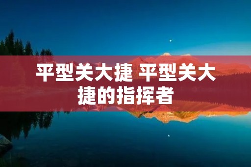 平型关大捷 平型关大捷的指挥者