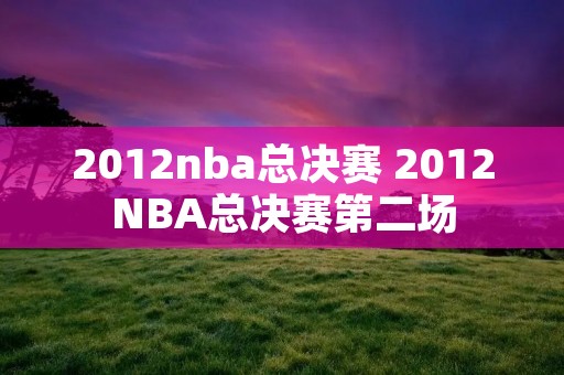 2012nba总决赛 2012NBA总决赛第二场
