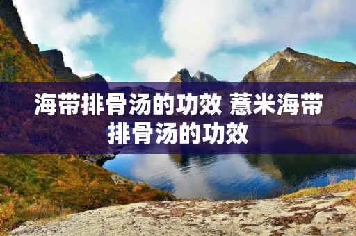 海带排骨汤的功效 薏米海带排骨汤的功效