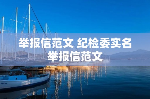举报信范文 纪检委实名举报信范文 举报信范文 纪检委实名举报信范文