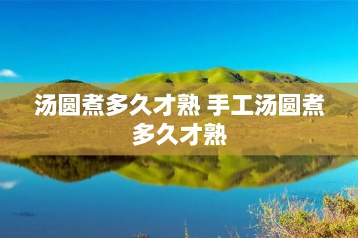 汤圆煮多久才熟 手工汤圆煮多久才熟