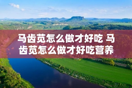 马齿苋怎么做才好吃 马齿苋怎么做才好吃营养 马齿苋怎么做才好吃 马齿苋怎么做才好吃营养