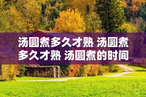 汤圆煮多久才熟 汤圆煮多久才熟 汤圆煮的时间 汤圆煮多久才熟 汤圆煮多久才熟 汤圆煮的时间