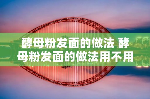 酵母粉发面的做法 酵母粉发面的做法用不用放小苏打了