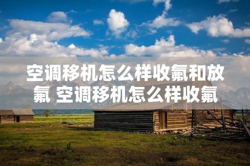 空调移机怎么样收氟和放氟 空调移机怎么样收氟和放氟的区别