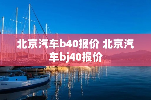 北京汽车b40报价 北京汽车bj40报价